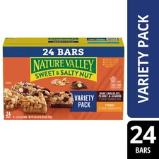 Granola Bars, Sweet and Salty Nut, Variety Pack, 24 Bars, 28.8 OZ