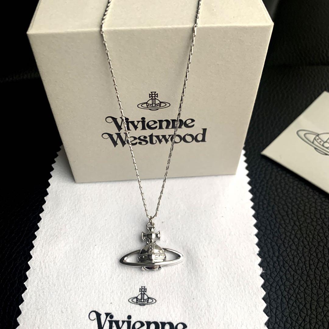 ★Vivienne Westwood★ 25SS ORB Silver Logo Slingback 5801000 Vivienne Westwood Necklace ORB rhinestone Silver IN BOX