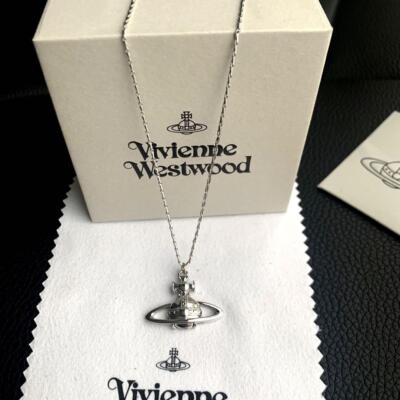 Vivienne Westwood Necklace ORB rhinestone Silver IN BOX [EJ7721 | eBay