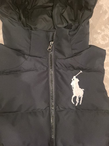 NWT Polo Ralph Lauren Down Black Puffer Vest Jacket Kids Boys Girls Size 3 3T - Picture 3 of 8