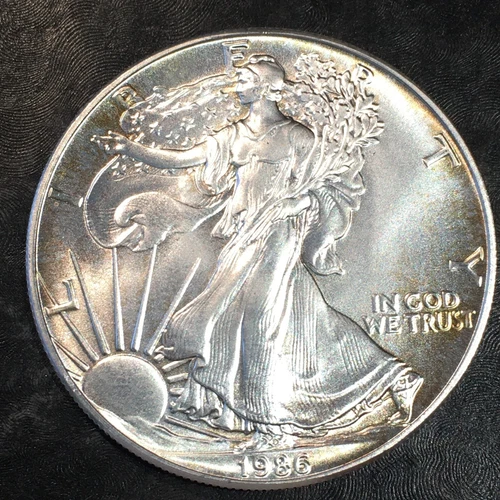 1986 Uncirculated American Silver Eagle US Mint Issue 1oz Pure Silver #o445