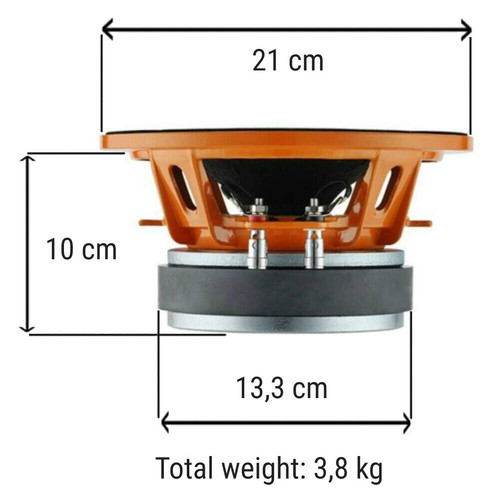 SP AUDIO SP8MM Lautsprecher Midrange Lautsprecher 20cm 200mm 8" 4Ohm Auto Car - Bild 4 von 9