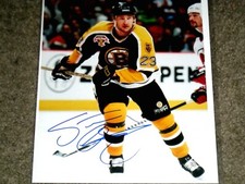 Steve Heinze Autographed Boston Bruins 8x10 Photo   COA        