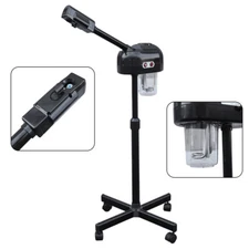 Pro 2-in 1 Facial Steamer Ozone Beauty Salon Spa Salon Equipment Skin Care Black
