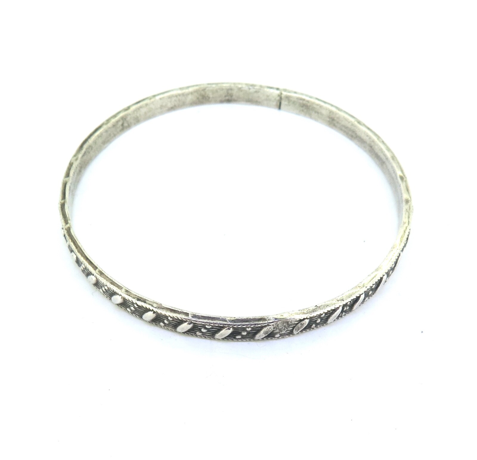 Handmade Solid Sterling Silver Repeating Pattern … - image 4