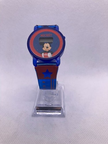 Vintage Unisex Disney Mickey Mouse Stars Blue Digital Watch NEW! - Picture 16 of 18