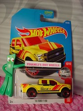 2017 Hot Wheels '15 FORD F-150 #65✰Yellow truck;Red✰HW RESCUE✰Case B