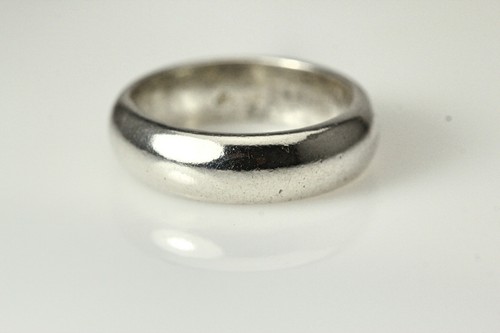 925 Sterling Silber Größe 4 schlichtes Band 4,3 Gramm (RIN6027)