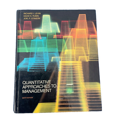 1985 Quantitative Approaches to Management SIXTH EDITION Hardcover Rare