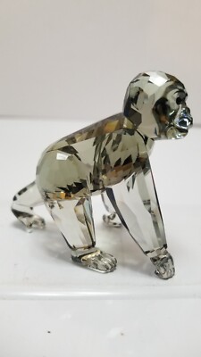 SWAROVSKI CRYSTAL FIGURINE 2009 SCS GORILLA CUB COLORED WITH BLACK