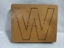 Letter W 4" Accu-Cut Accucut Ellison Educational Wooden Dies 5x6 Arts & Crafts