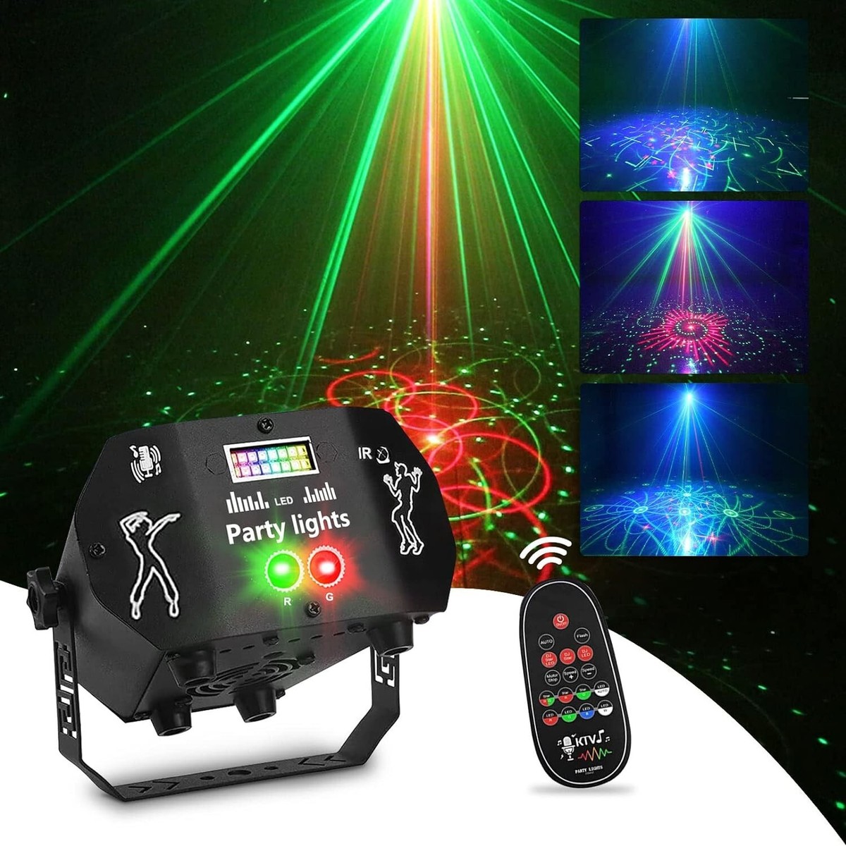 Lampe de Scène, 60 effets lumineux Lumière Disco avec Stroboscope et