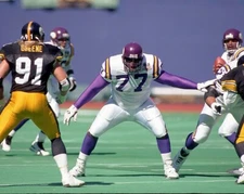 KOREY STRINGER KEVIN GREENE 8X10 PHOTO MINNESOTA VIKINGS FOOTBALL NFL STEELERS