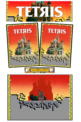 Tetris Arcade Art Kit - Side Art and Bezel Sticker - Marquee/Header - CPO