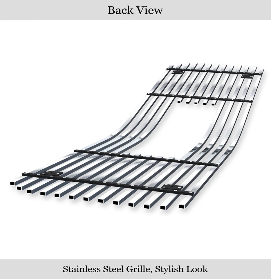 Fits 1994-1998 GMC C/K Pickup/Suburban Main Upper Stainless Chrome Billet Grille - Image 3 of 4