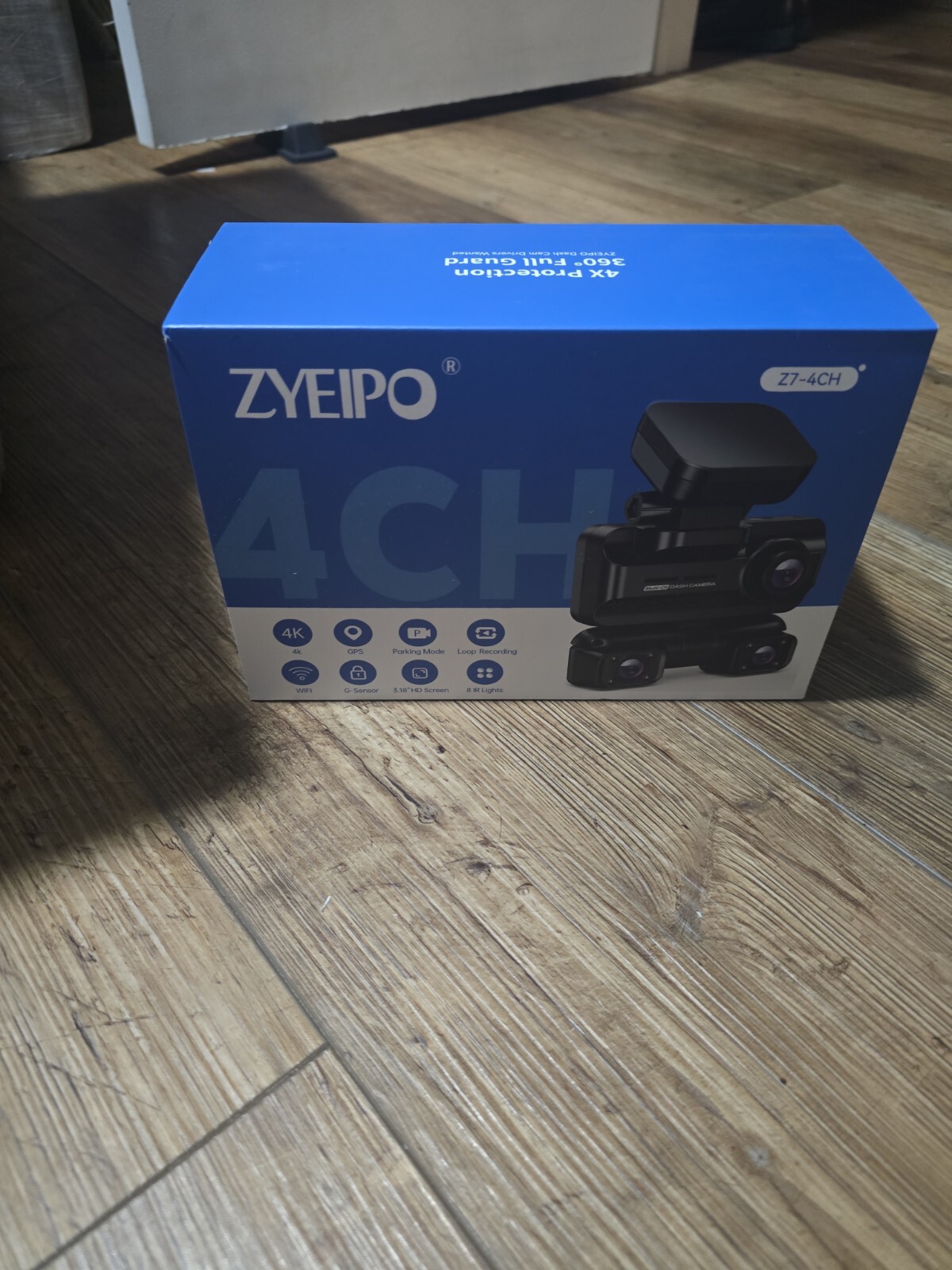 4K 360° 4-Channel Dash Cam with Wi-Fi GPS 24H Parking Mode 128GB Card-image