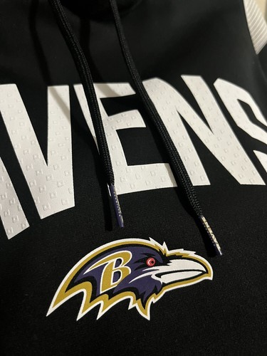 Baltimore Ravens Nike Men’s Sideline Stack Performance Pullover Hoodie - LG BLK - Picture 5 of 8