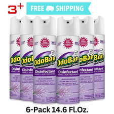 OdoBan Disinfectant Spray Lavender Scent Kills 99.99 Germs 14.6 oz., 6 Cans