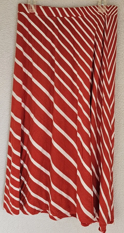 Lane Bryant Womens Skirt Size 14/16 14W/16W Red White Striped - Image 4 of 4