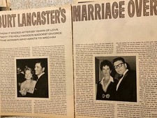 Burt Lancaster, Three Page Vintage Clipping