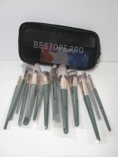 BESTOPE PRO MAKEUP BRUSHES 16 PC Green SET with mesh bag
