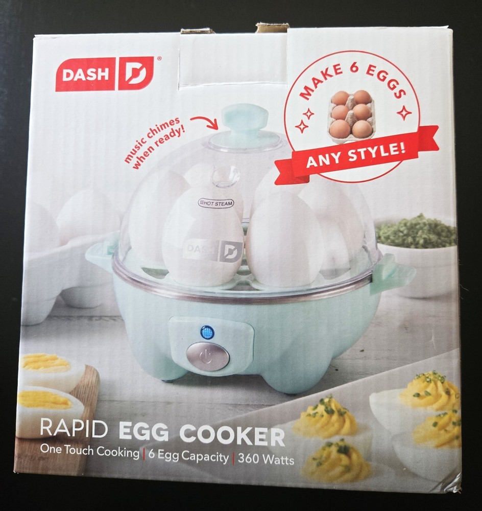 DASH Rapid Electric Egg Cooker 6-Egg Capacity for Hard Boiled Eggs