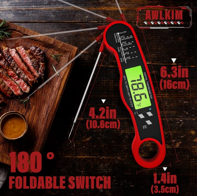 Meat Thermometer Digital Fast Instant Read Food Thermometer for Cooking US