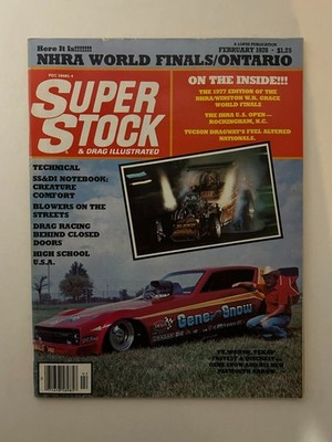SUPER STOCK & DRAG ILLUSTRATED February 1978 Gene Snow Plymouth Arrow NHRA