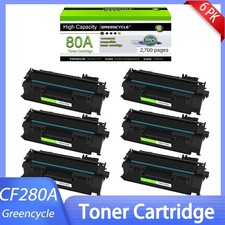 6PK Black CF280A 80A Toner for HP LaserJet Pro 400 MFP M425dn M425dw M401dne