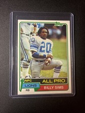 ?1981 Topps #100 Billy Sims Rookie Card RC?EX-MT?. rookie card picture