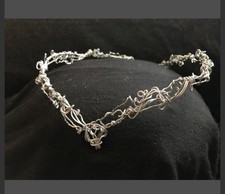 Silver Colour Viking Circlet Cosplay Bridal fae Fairy beltane  hand fasting 
