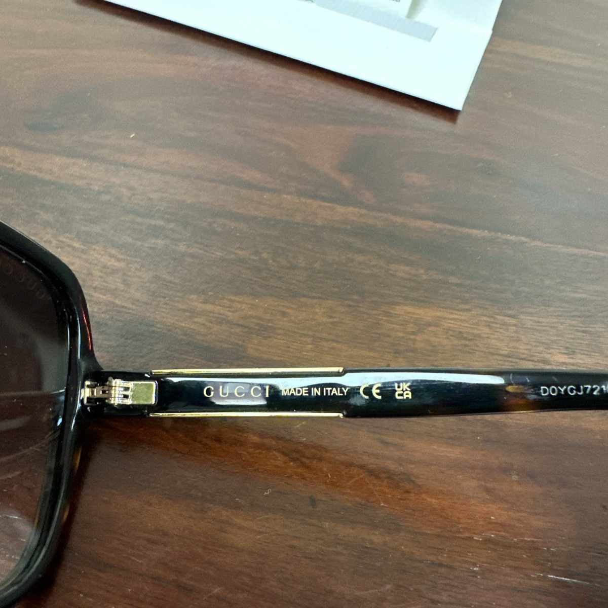 Authentic Gucci Dark Tortoiseshell Large Rectangular Frame Sunglasses GG1189S Gucci Oversized Square GG1189S Sunglasses Havana 1790334  main image 3