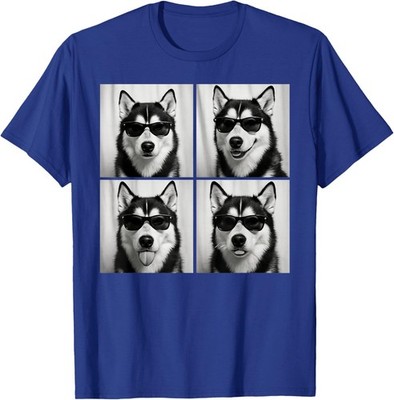 Funny Siberian Husky Lover Cute Dog Photo Booth  Unisex T-Shirt