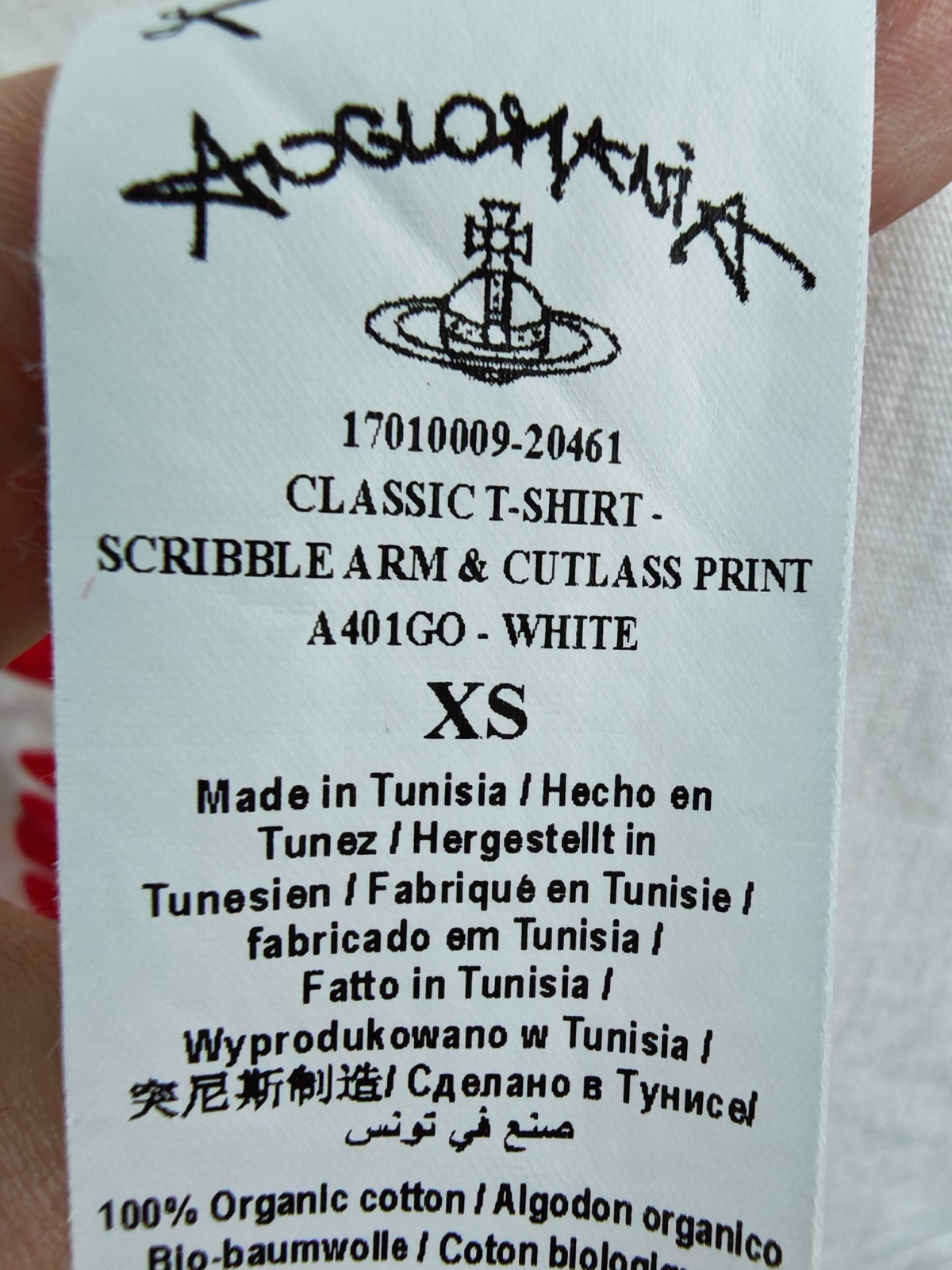 Vivienne Westwood Anglomania Graphic TShirt Women XS White Red Orb Cutlass Print image 4