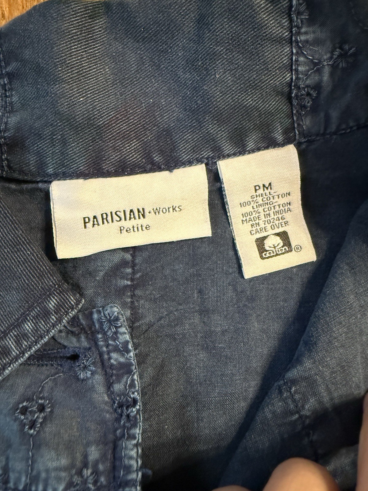 Parisian Works Petite Patchwork Denim Jacket Flor… - image 7