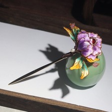 Chinese Style Velvet Flower Filigree Hairpin Hair Accessory Silk Hairpin