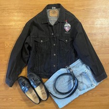 Vintage Men  s Warner Bros. Embroidery Denim Jean Jacket WB Size Large