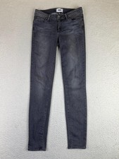 Paige Verdugo Ultra Skinny Jeans Womens 27 Charcoal Wash Mid Rise Stretch Denim