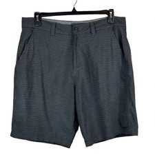 O'Neill -Men s Hybrid Shorts, Quick Dry Boardshorts, Grey/Black Stripes, Size 32