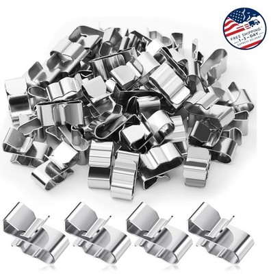 50 abrazaderas de acero inoxidable para cables de remolque, de 22,5 mm