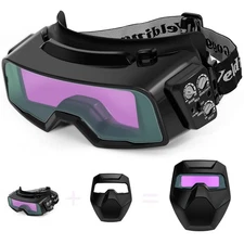 Welding Goggles Auto Darkening Plasma Cutting Glasses - Eye Protection Safety