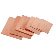 Pure Copper Sheet Plate Solid Metal Panel Board Thick 0.3mm to 6mm Various Sizes