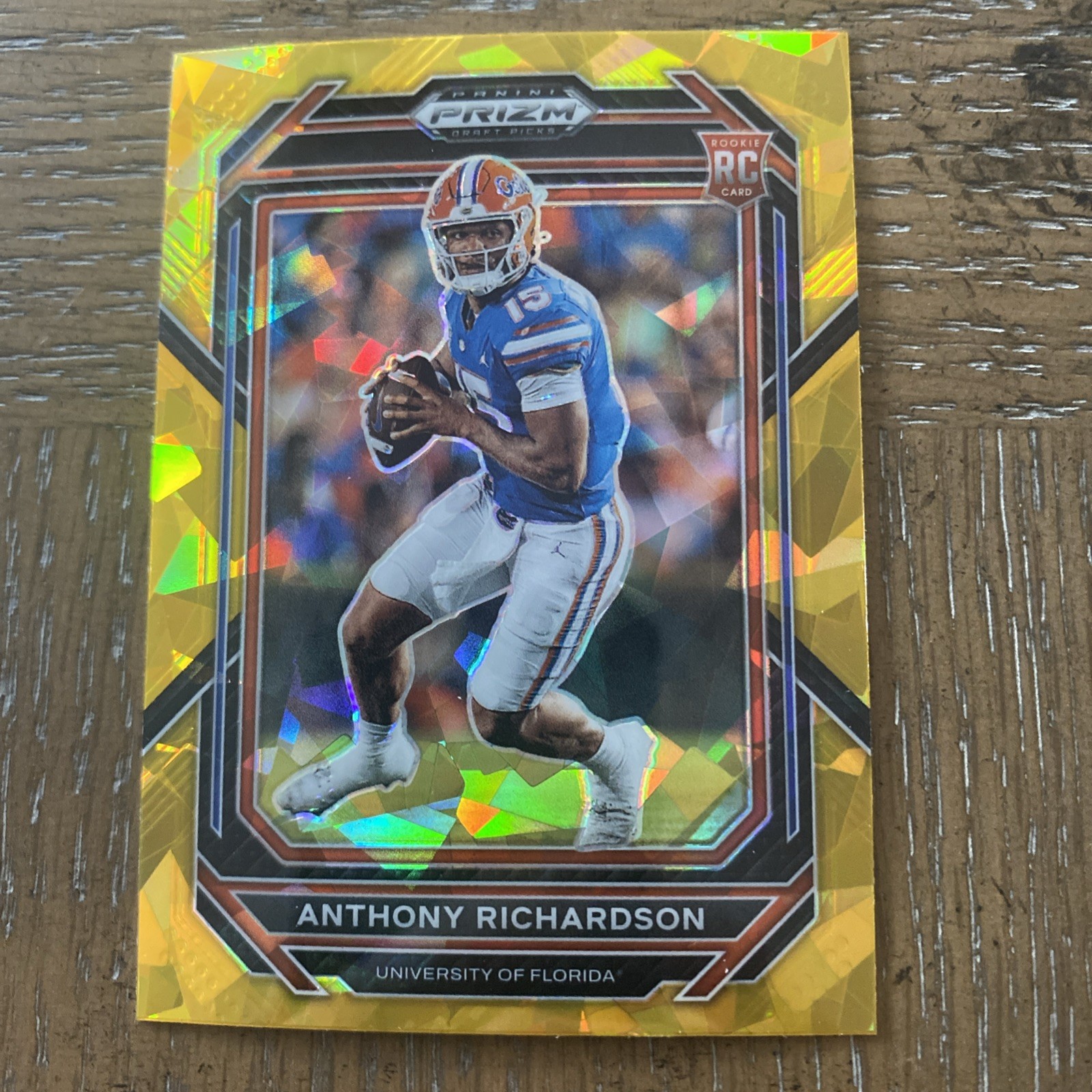 2023 Panini Prizm Draft Picks - Anthony Richardson #104 Gold Ice Prizm (RC)