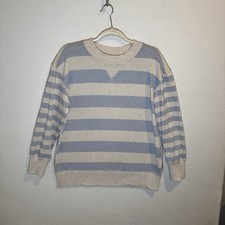Maurices Striped Crew Neck Fleece Tunic Ribbed Cuffs Sweatshirt Size Medium