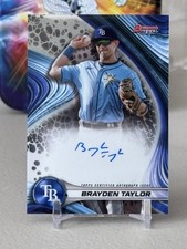 2024 Bowman's Best Auto Brayden Taylor #B24-BT (AU, RC) Tampa Bay Rays