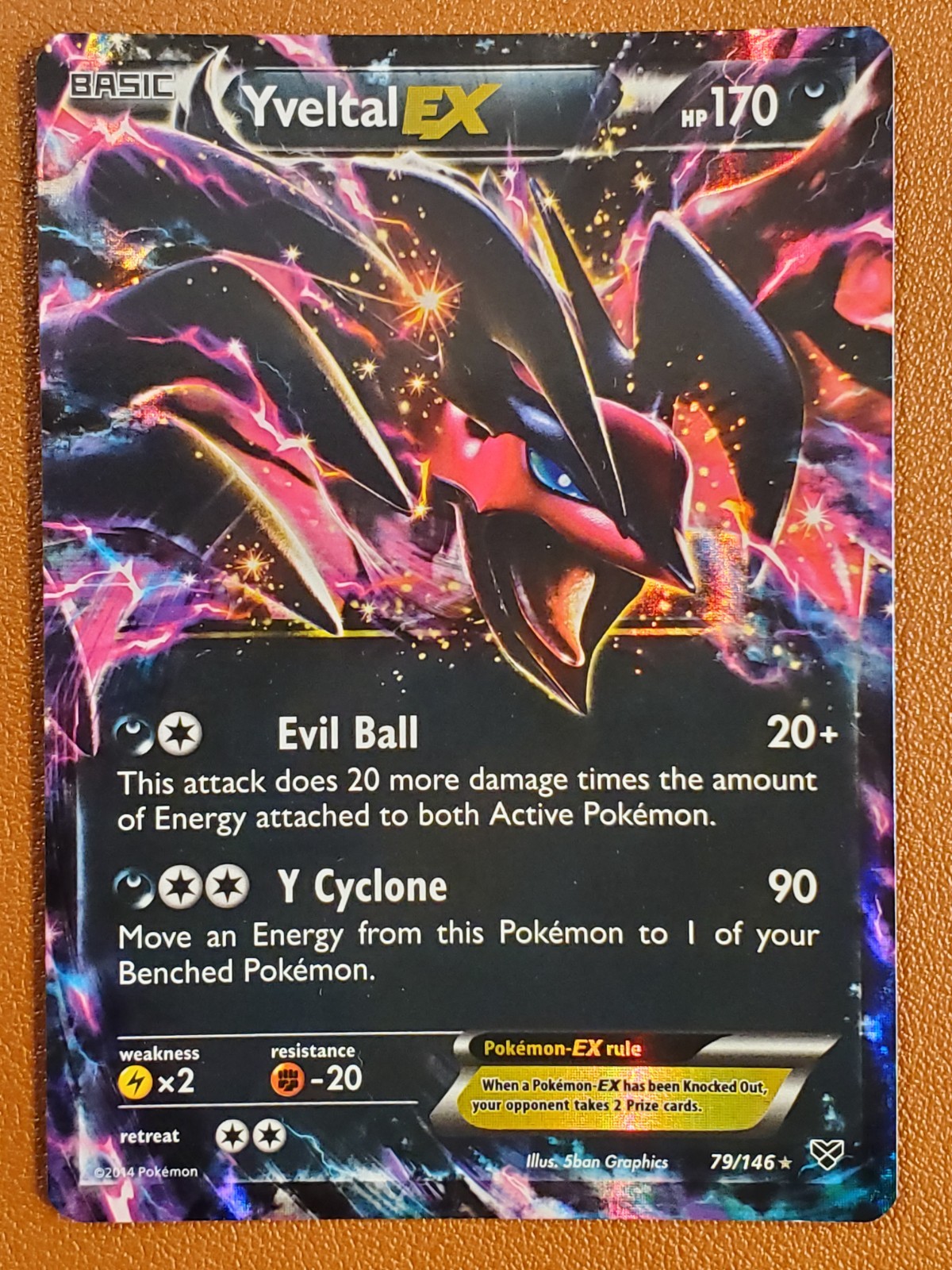 Yveltal EX Ultra Rare XY Base Set Holo 79/146 NM Pokémon TCG Card