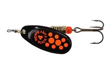 Mepps Black Fury Orange Dots - tutte le misure - spinner trota pesca esche artificiali