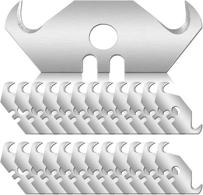 100PCS Utility Hook Blades Steel Razor Safety Blades, 100 Pack 