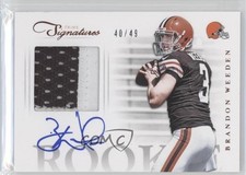 2012 Panini Prime Signatures Rookie Material 40/49 Brandon Weeden #2 Auto 0b2
