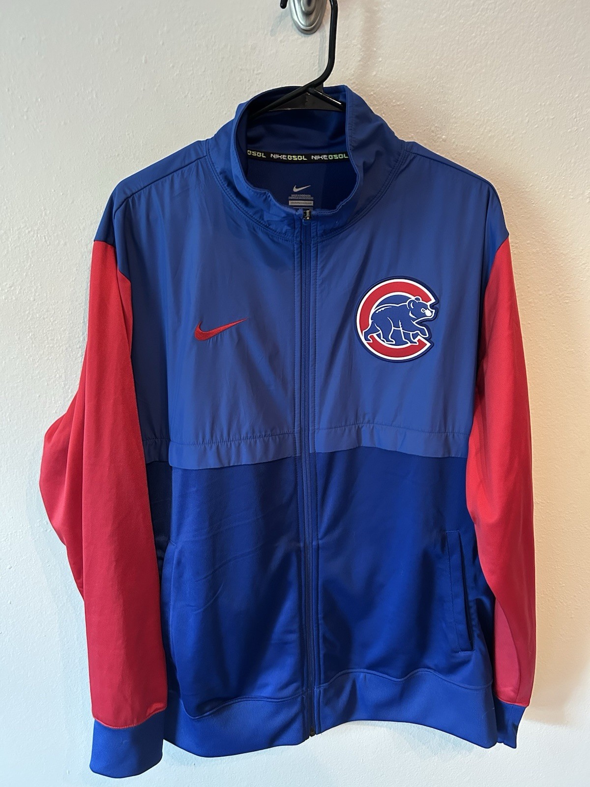 SACAI X NIKE Giacca Chicago Cubs Nike uomo XL blu rosso full zip